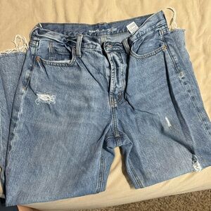 High Rise Slouchy Straight Jeans